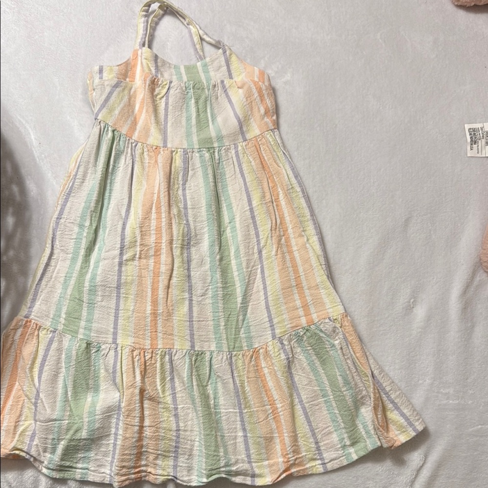 Cat &jack Striped Multicolor Halter Kids Dress